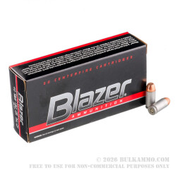 50 Rounds of .40 S&W Ammo by Blazer - 180gr TMJ