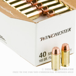 200 Rounds of .40 S&W Ammo by Winchester - 165gr FMJ