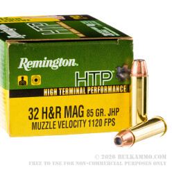 20 Rounds of .32 H&R Magnum Ammo by Remington HTP - 85gr JHP