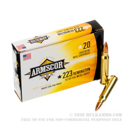 1000 Rounds of .223 Ammo by Armscor - 62gr FMJBT