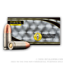 500  Rounds of 9mm Ammo by MFS - 115gr FMJ