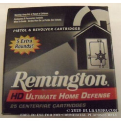9mm 124 gr JHP Remington Ultimate Home Defense Ammunition For Sale!