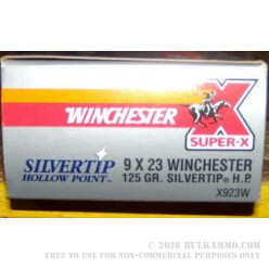 50 Rounds of 9x23mm Winchester Ammo by Winchester - 125gr JHP