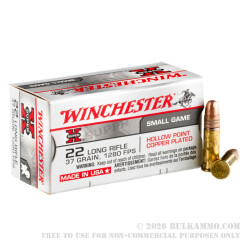 500 Rounds of .22 LR Ammo by Winchester Super-X - 37gr CPHP