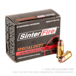 20 Rounds of .45 ACP Ammo by SinterFire Special Duty - 155gr Frangible HP