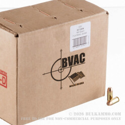 500 Rounds of .40 S&W Ammo by BVAC - Remanfactured - 180gr FMJ