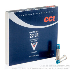 20 Rounds of .22 LR Ammo by CCI - 31gr #12 Shotshell