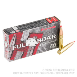 20 Rounds of .300 AAC Blackout Ammo by Hornady Full Boar - 110gr GMX