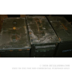 1 Surplus 50 Cal Ammo Can - Green - Rusty Exterior