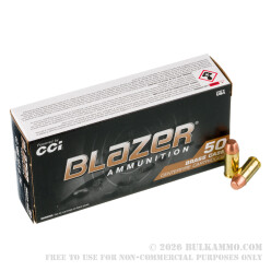 50 Rounds of .40 S&W Ammo by Blazer Brass - 165gr FMJ