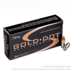 50 Rounds of .40 S&W Ammo by Speer Gold Dot LE - 165gr JHP