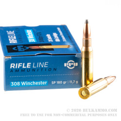 200 Rounds of .308 Win Ammo by Prvi Partizan - 180gr SP