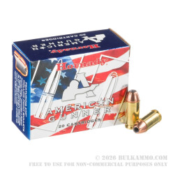 20 Rounds of .40 S&W Ammo by Hornady American Gunner - 180gr XTP JHP