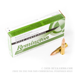 20 Rounds of 7.62x39mm Ammo by Remington - 123gr MC