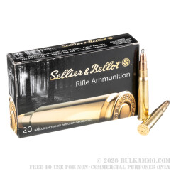 20 Rounds of 8x57mm JRS Mauser Ammo by Sellier & Bellot - 196gr SPCE