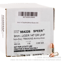9mm - 147 Grain JHP - Speer Gold Dot - Training Only - 350 Rounds