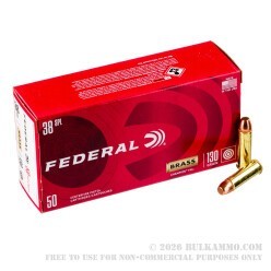 1000 Rounds of .38 Spl Ammo by Federal Champion - 130gr FMJ