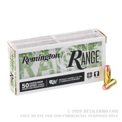 50 Rounds of .40 S&W Ammo by Remington Range - 180gr FMJ
