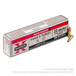 2000 Rounds of .22 LR Ammo by Winchester Super-X - 40gr CPRN