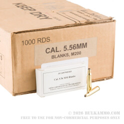 1000 Rounds of 5.56x45 Blank Ammo by Armscor -  Blanks