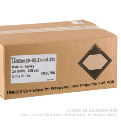 400 Linked Rounds of 30-06 Springfield Ammo by Turkish Military Surplus - 151gr FMJ