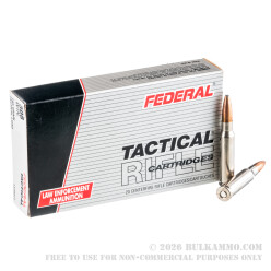 20 Rounds of .308 Win Ammo by Federal Tactical - 165gr SP Bonded