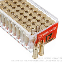 500 Rounds of .17HM2 Ammo by Hornady Varmint Express - 17gr V-MAX