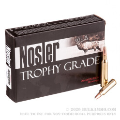 20 Rounds of 6.5x55mm SE Ammo by Nosler Ammunition - 140gr Nosler Accubond