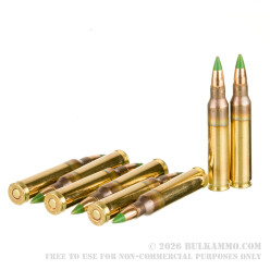 30 Rounds of 5.56x45 Ammo by Israeli Military Industries - 62gr FMJ M855