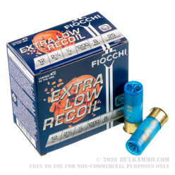 250 Rounds of 12ga Low Recoil Trainer Target Ammo by Fiocchi - 7/8 ounce #7 1/2 shot