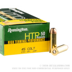 500 Rounds of .45 Long-Colt Ammo by Remington HTP - 230gr JHP