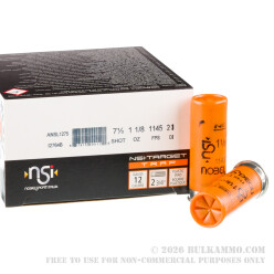25 Rounds of 12ga Low Recoil Ammo by NobelSport - 1 1/8 ounce #7 1/2 shot