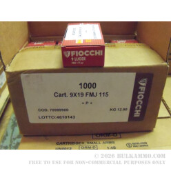 Bulk 9mm +P Ammo For Sale