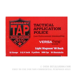 10 Rounds of 12ga 2-3/4" Ammo by Hornady TAP LE - 00 Buck