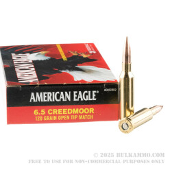 20 Rounds of 6.5 mm Creedmoor Ammo by Federal - 120gr OTM