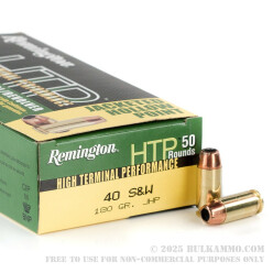 500 Rounds of .40 S&W Ammo by Remington - 180gr JHP