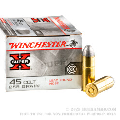 20 Rounds of .45 Long-Colt Ammo by Winchester - 255gr LRN