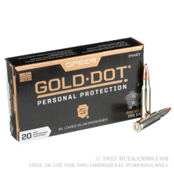 20 Rounds of .308 Win Ammo by Speer Gold Dot - 150gr SP