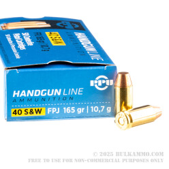 50 Rounds of .40 S&W Ammo by Prvi Partizan - 165gr FMJ