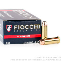 1000 Rounds of .44 Mag Ammo by Fiocchi - 240gr JHP