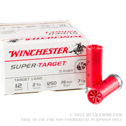 250 Rounds of 12ga Ammo by Winchester Super Target - 1 ounce #7 1/2 shot