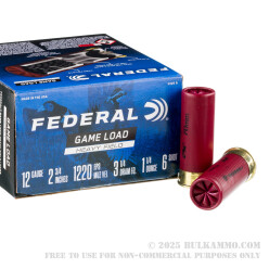 25 Rounds of 12ga Ammo by Federal -  #6 shot