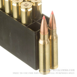 20 Rounds of .308 Win Ammo by Hornady Superformance Match - 168gr Polymer Tipped