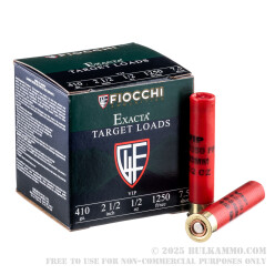 250 Rounds of .410 Ammo by Fiocchi - 1/2 ounce #7 1/2 shot