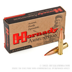 20 Rounds of .300 AAC Blackout Ammo by Hornady - 208gr A-MAX Match