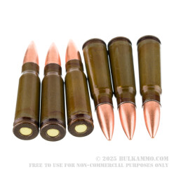 20 Rounds of 7.62x39 Ammo by Sterling - 123gr FMJ