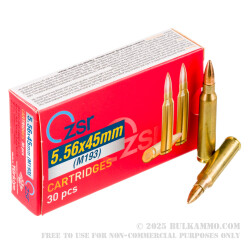 900 Rounds of 5.56x45 Ammo by ZSR - 55gr FMJ M193