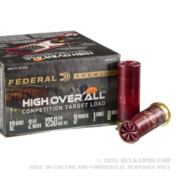 25 Rounds of 12ga Ammo by Federal High Over All - 1 ounce #8 shot