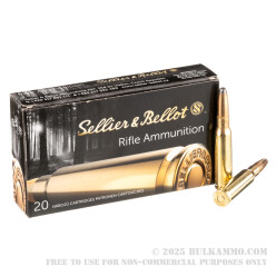 20 Rounds of .308 Win Ammo by Sellier & Bellot - 180gr SP