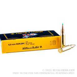 600 Rounds of 6.8 SPC Ammo by Sellier & Bellot - 110gr PTS